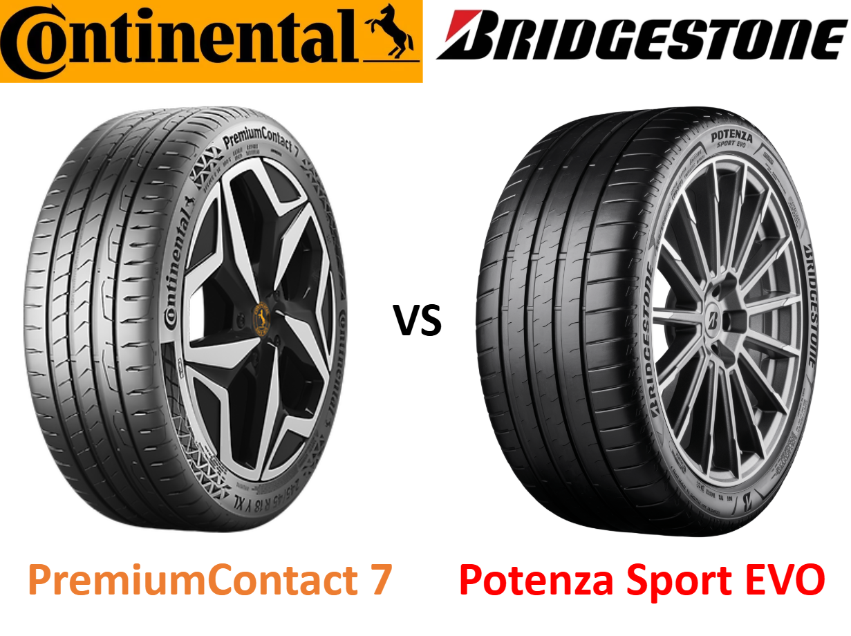 Continental PremiumContact 7 vs Bridgestone Potenza Sport Evo